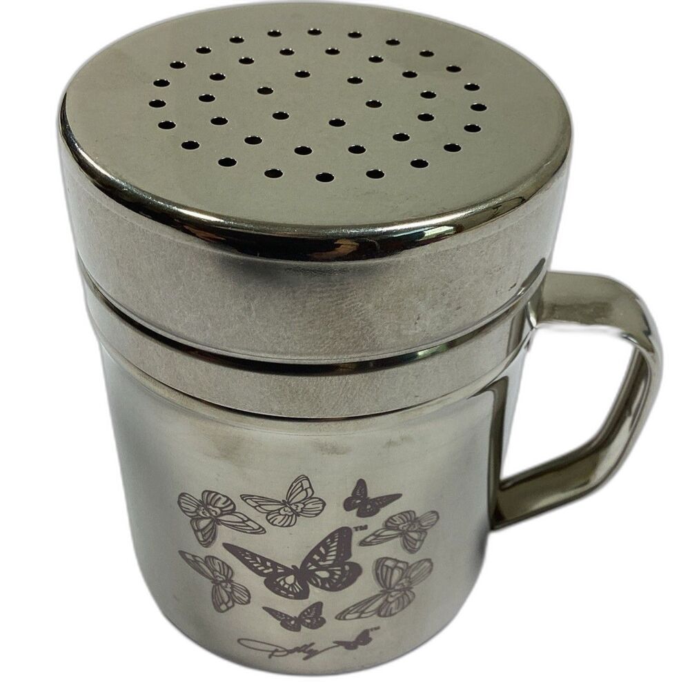 Dolly Parton Powder Sugar Shaker Butterfly Metal New DG Discontinued